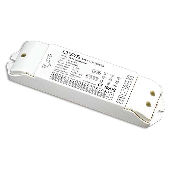 AD-36-200-1200-U1P1 36W 200-1200mA (100-277Vac) LED digital dimming driver